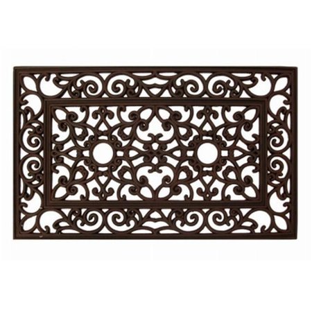 PALM FIBRE Palm Fibre PLM 14333 18 x 30 in. Bronzed Rubber Door Mat; Wrought Iron Appearance With The Durability Of Rubber 112931